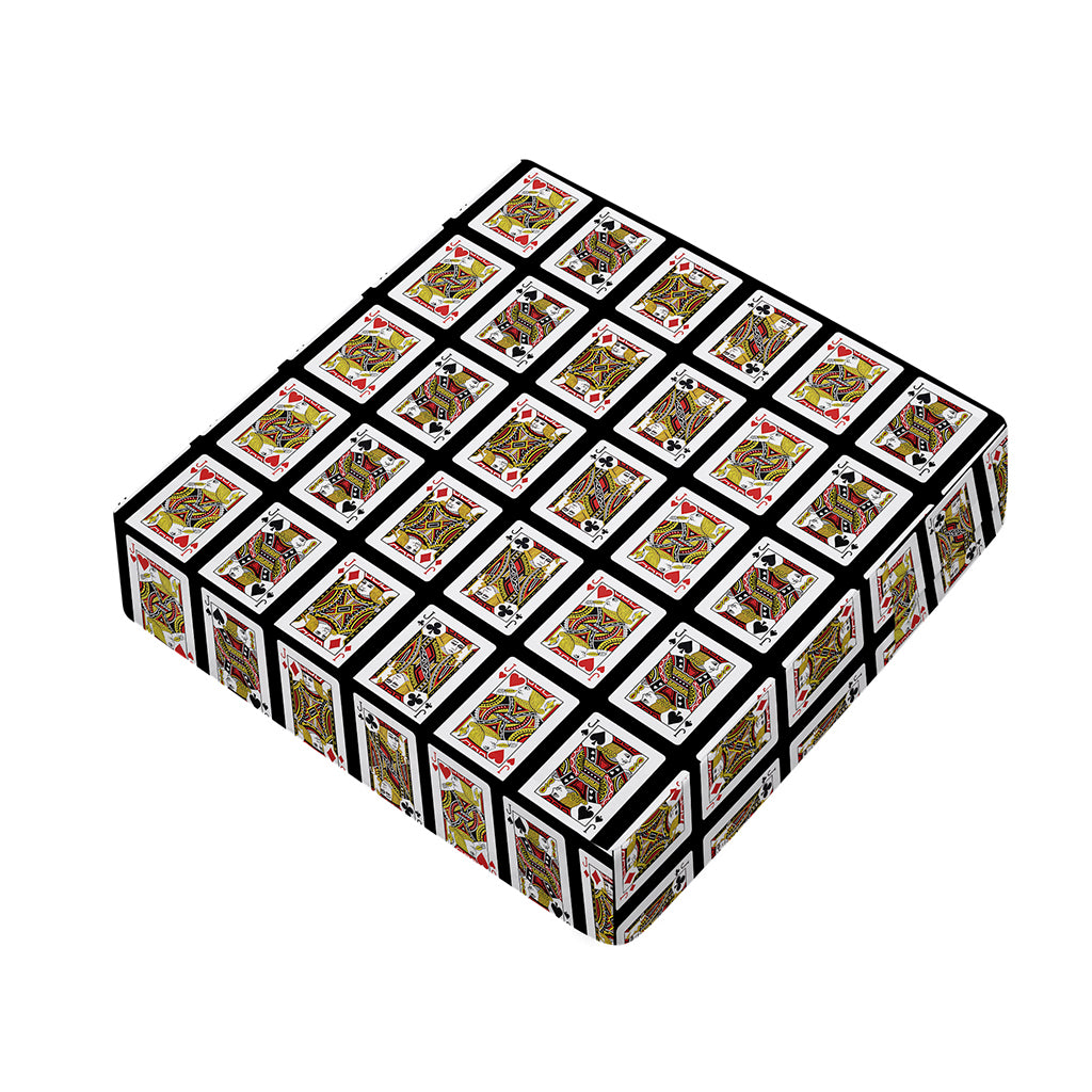 Four Jacks Playing Cards Pattern Print Outdoor Seat Cushion Cover