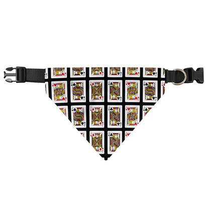Four Jacks Playing Cards Pattern Print Over The Collar Dog Bandana