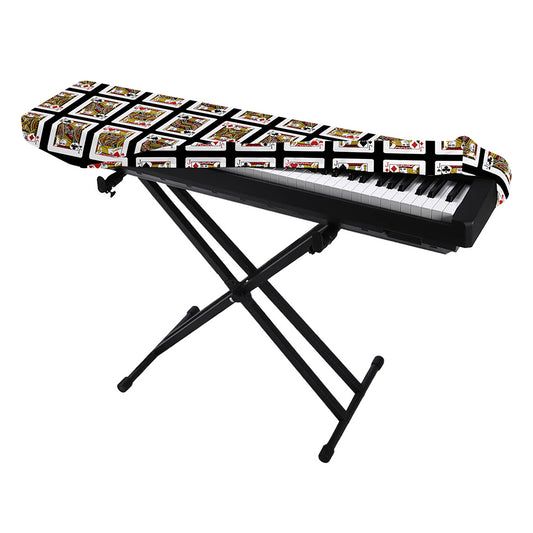 Four Jacks Playing Cards Pattern Print Piano Keyboard Cover