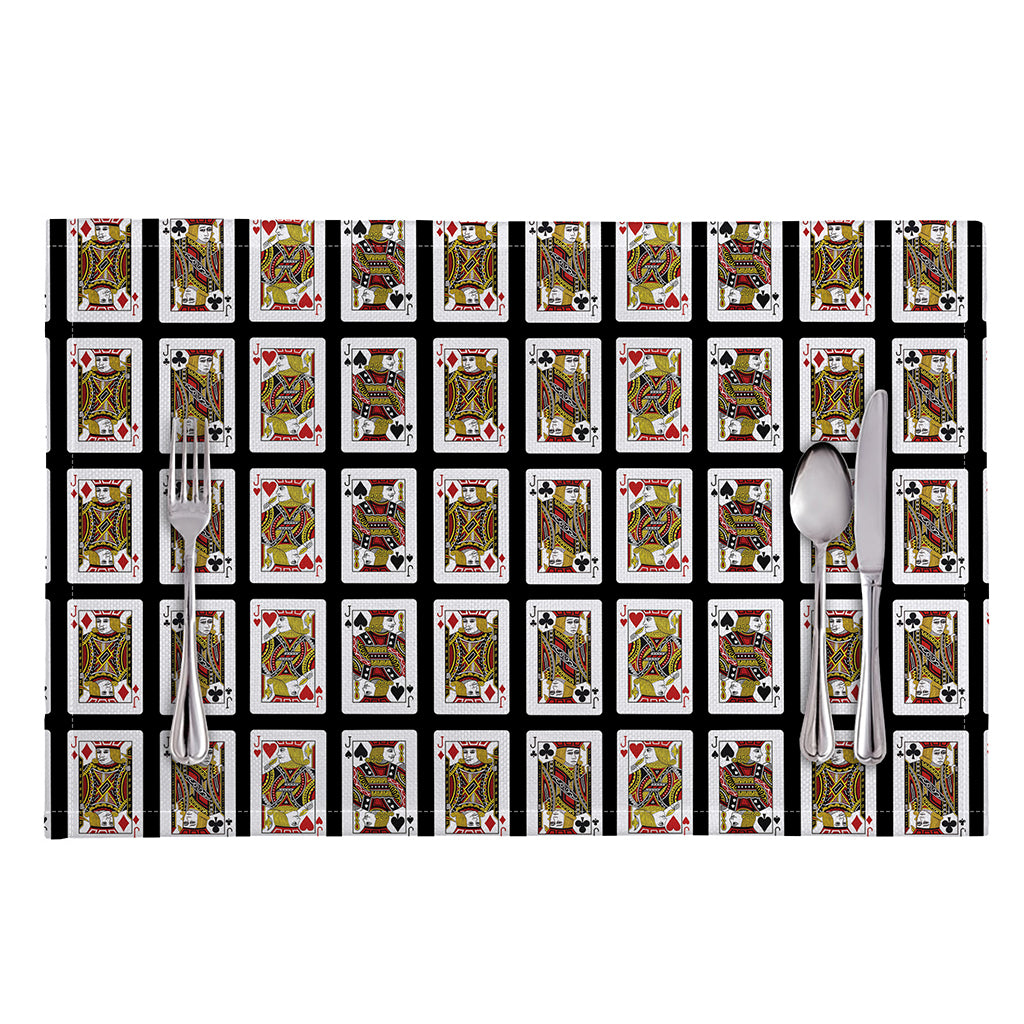 Four Jacks Playing Cards Pattern Print Placemat