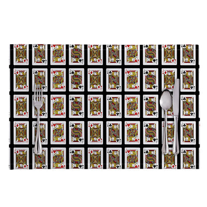 Four Jacks Playing Cards Pattern Print Placemat