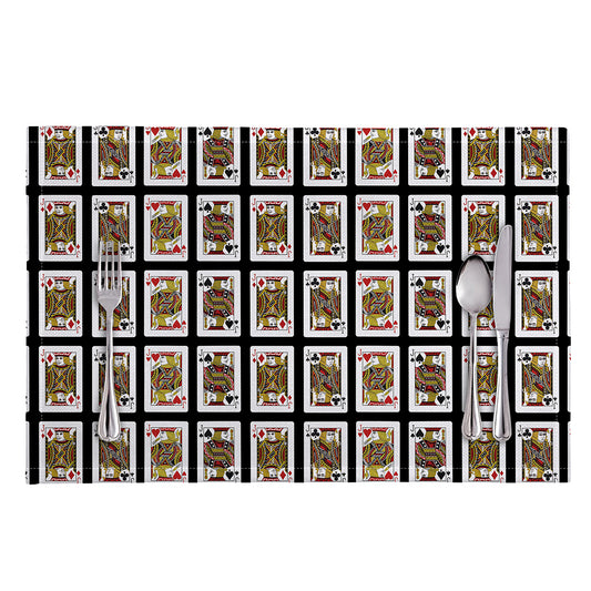 Four Jacks Playing Cards Pattern Print Placemat
