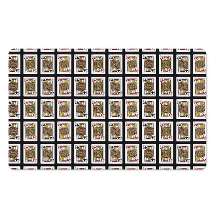 Four Jacks Playing Cards Pattern Print Polyester Doormat