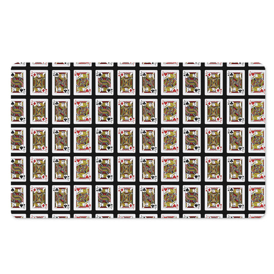 Four Jacks Playing Cards Pattern Print Polyester Doormat