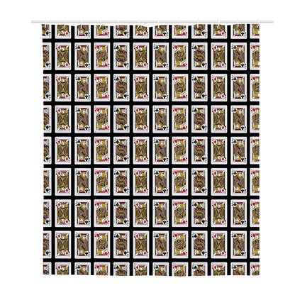 Four Jacks Playing Cards Pattern Print Polyester Shower Curtain