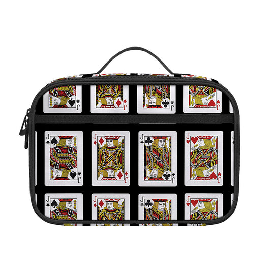 Four Jacks Playing Cards Pattern Print Portable Lunch Bag
