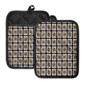 Four Jacks Playing Cards Pattern Print Pot Holders With Pocket