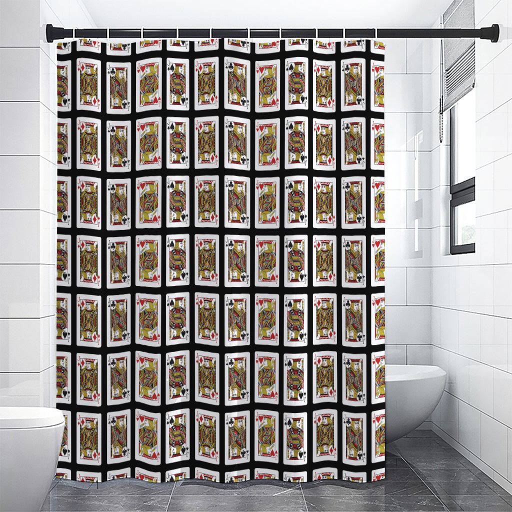 Four Jacks Playing Cards Pattern Print Premium Shower Curtain