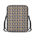 Four Jacks Playing Cards Pattern Print Rectangular Crossbody Bag