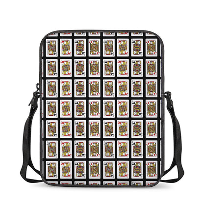Four Jacks Playing Cards Pattern Print Rectangular Crossbody Bag