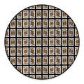 Four Jacks Playing Cards Pattern Print Round Floor Mat