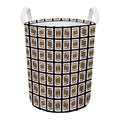 Four Jacks Playing Cards Pattern Print Round Laundry Basket