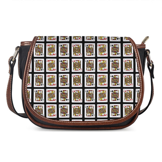 Four Jacks Playing Cards Pattern Print Saddle Bag