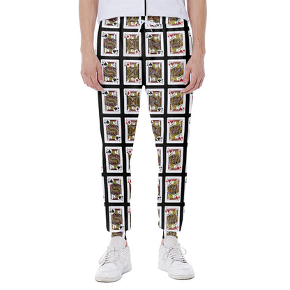Four Jacks Playing Cards Pattern Print Scuba Joggers