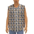 Four Jacks Playing Cards Pattern Print Sleeveless Baseball Jersey
