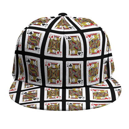 Four Jacks Playing Cards Pattern Print Snapback Cap