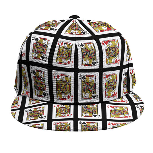 Four Jacks Playing Cards Pattern Print Snapback Cap