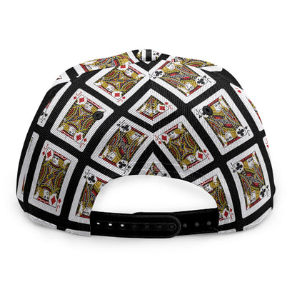 Four Jacks Playing Cards Pattern Print Snapback Cap