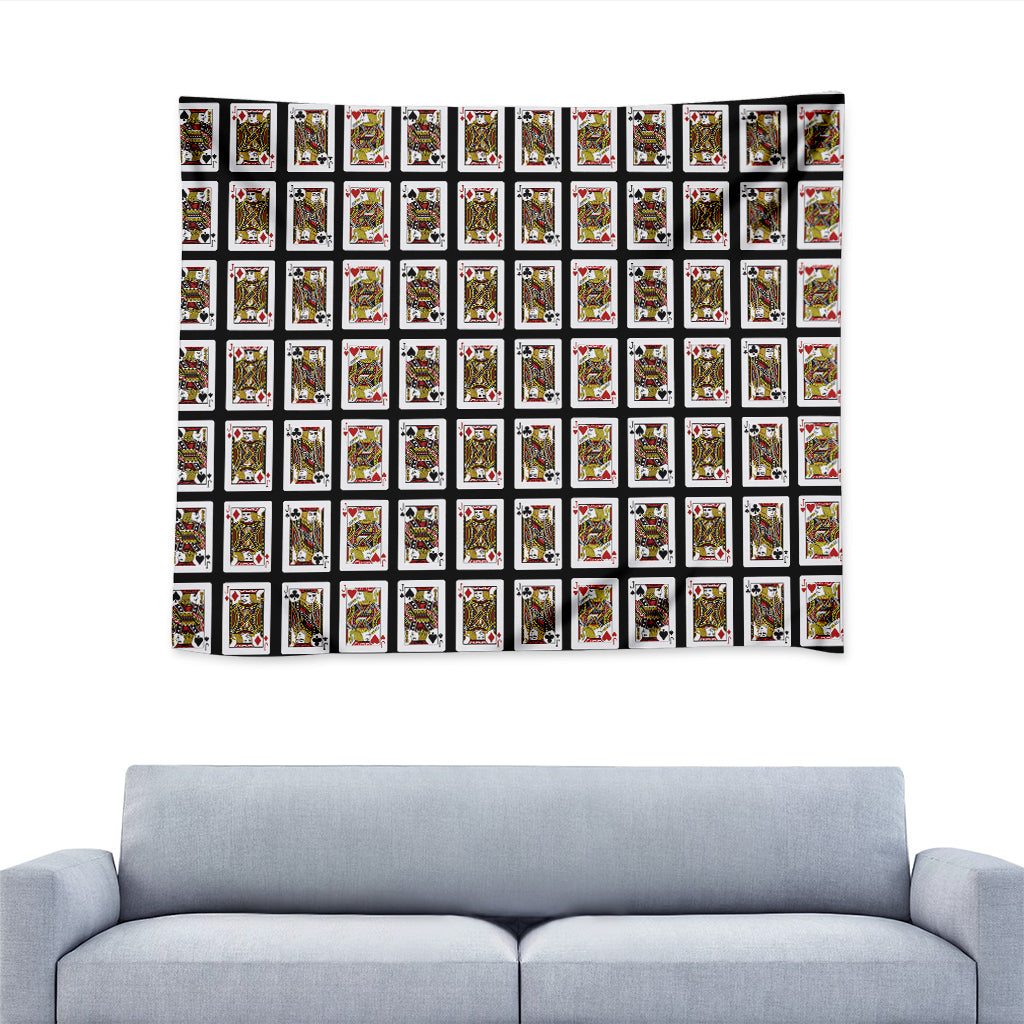 Four Jacks Playing Cards Pattern Print Tapestry