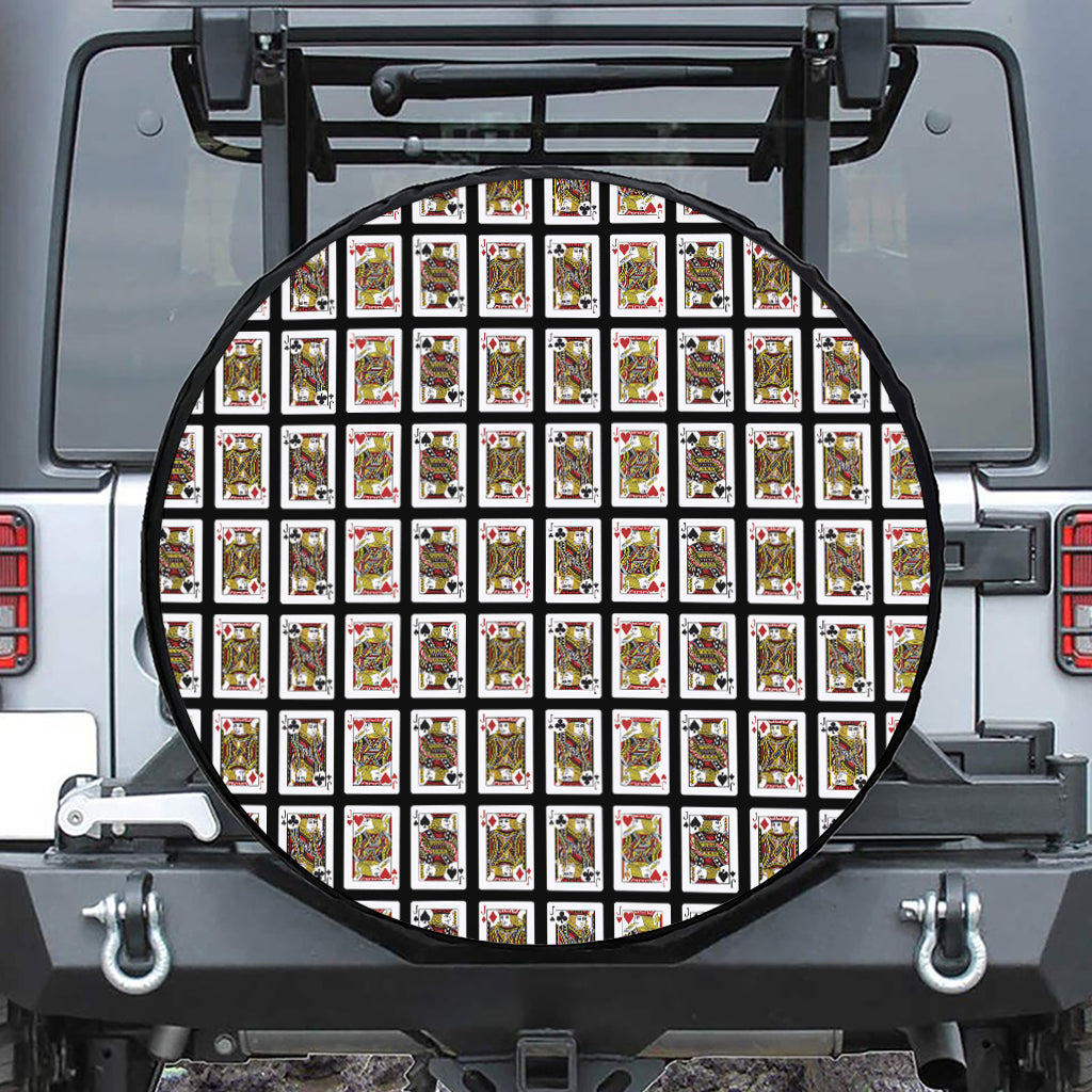 Four Jacks Playing Cards Pattern Print Tire Cover