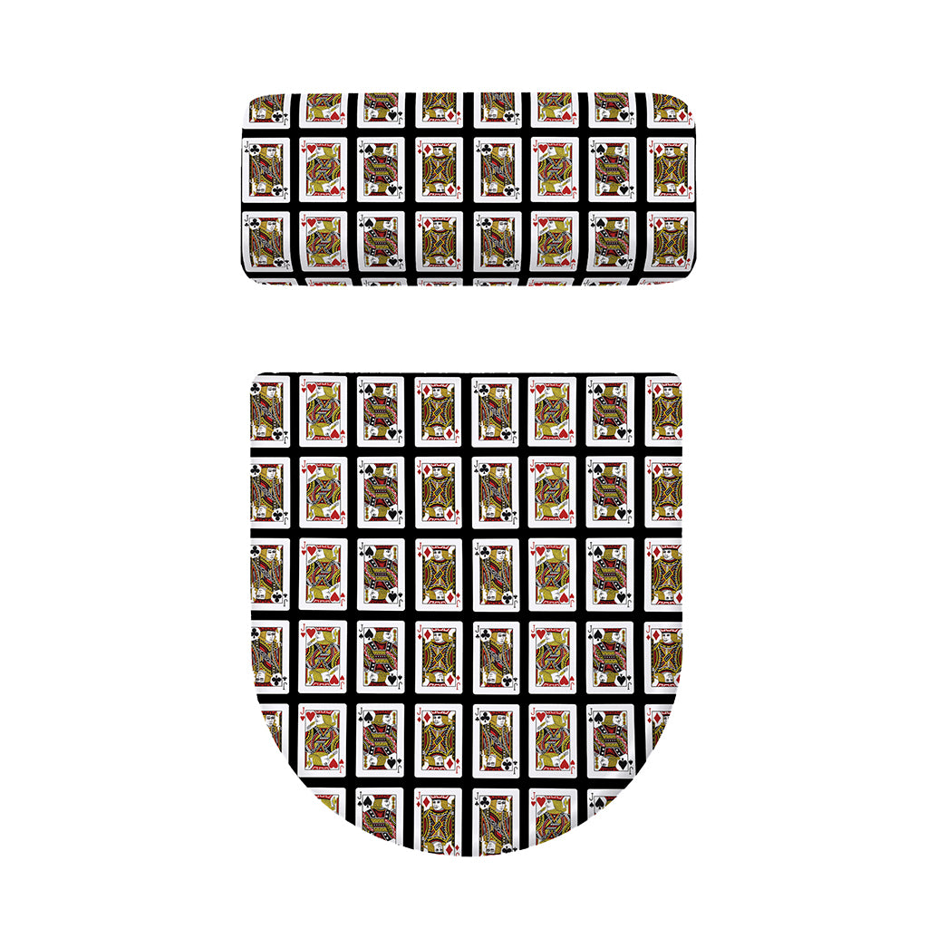 Four Jacks Playing Cards Pattern Print Toilet Lid And Tank Cover Set