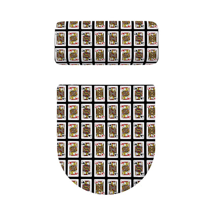 Four Jacks Playing Cards Pattern Print Toilet Lid And Tank Cover Set
