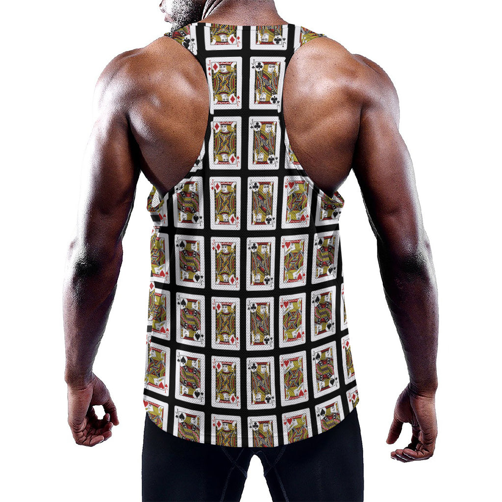 Four Jacks Playing Cards Pattern Print Training Tank Top