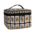 Four Jacks Playing Cards Pattern Print Travel Makeup Bag