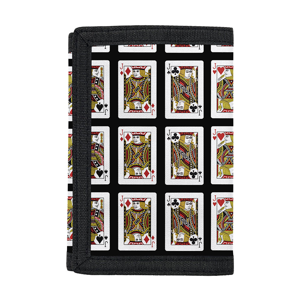 Four Jacks Playing Cards Pattern Print Trifold Wallet
