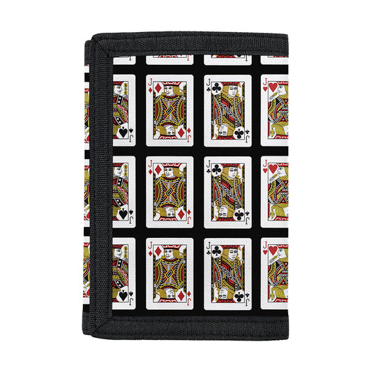 Four Jacks Playing Cards Pattern Print Trifold Wallet