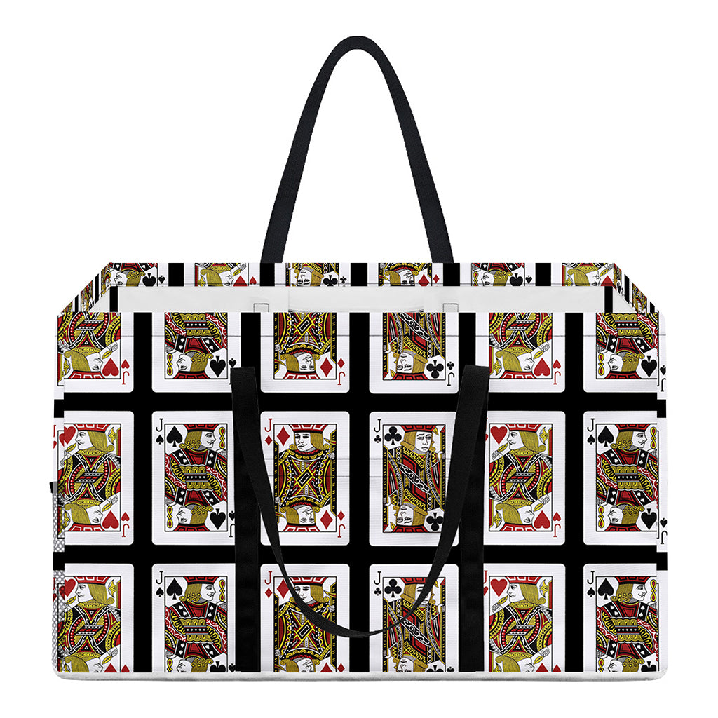 Four Jacks Playing Cards Pattern Print Utility Tote Bag