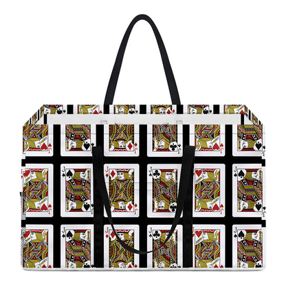 Four Jacks Playing Cards Pattern Print Utility Tote Bag