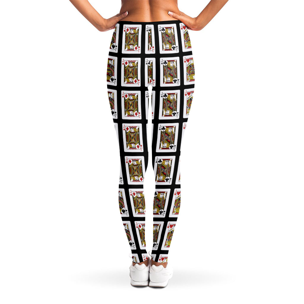 Four Jacks Playing Cards Pattern Print Women's Leggings