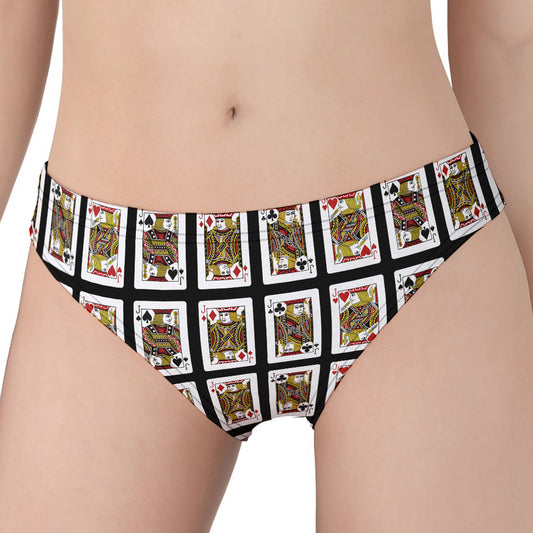 Four Jacks Playing Cards Pattern Print Women's Panties