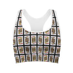 Four Jacks Playing Cards Pattern Print Women's Sports Bra