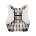 Four Jacks Playing Cards Pattern Print Women's Sports Bra