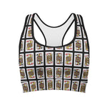Four Jacks Playing Cards Pattern Print Women's Sports Bra