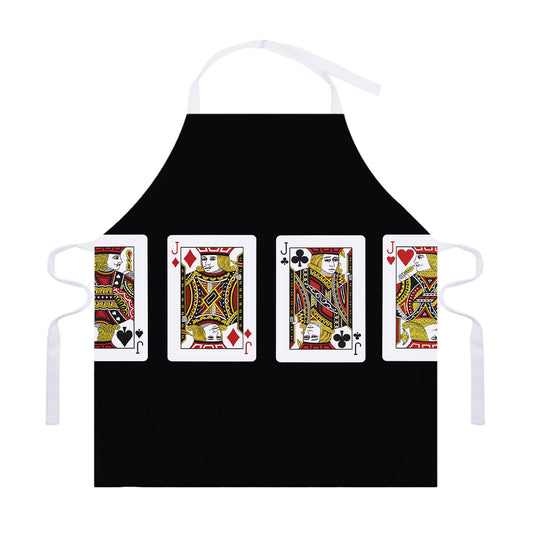 Four Jacks Playing Cards Print Adjustable Apron