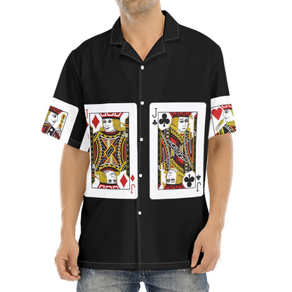 Four Jacks Playing Cards Print Aloha Shirt