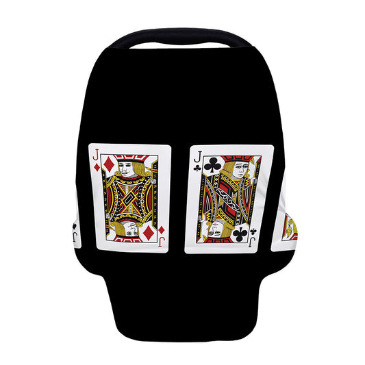 Four Jacks Playing Cards Print Baby Seat Cover