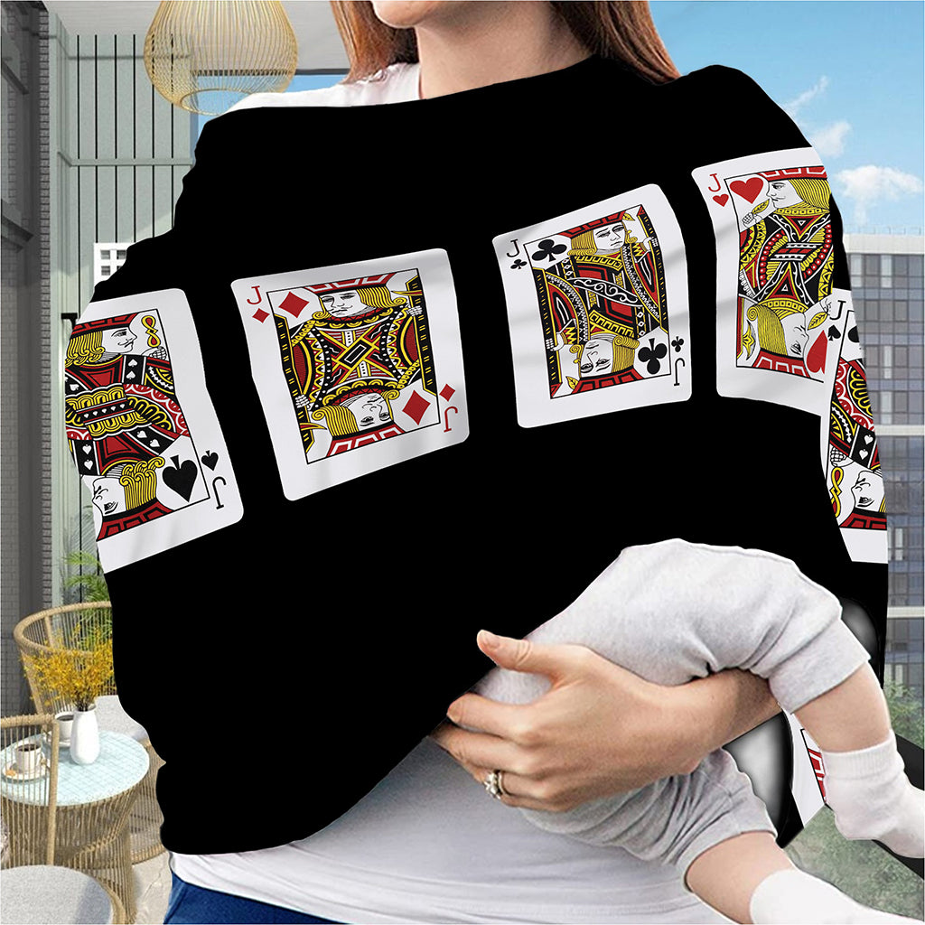 Four Jacks Playing Cards Print Baby Seat Cover