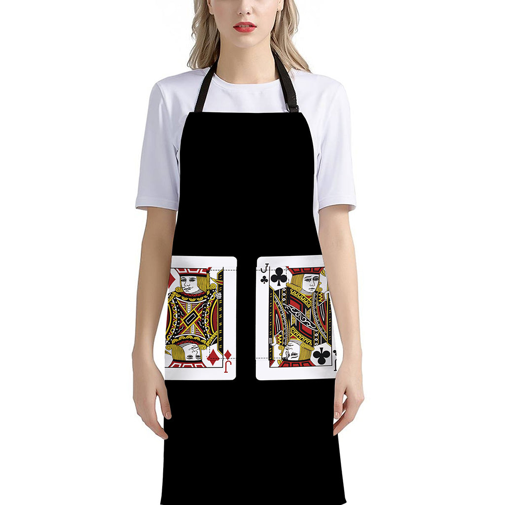 Four Jacks Playing Cards Print Bib Apron With Pocket
