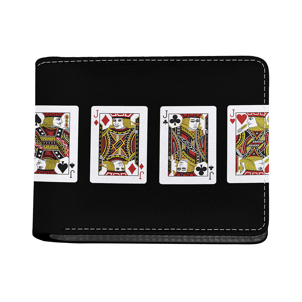 Four Jacks Playing Cards Print Bifold Wallet