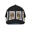 Four Jacks Playing Cards Print Black Mesh Trucker Hat
