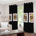 Four Jacks Playing Cards Print Dimout Grommet Curtains