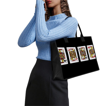 Four Jacks Playing Cards Print Canvas Tote Bag