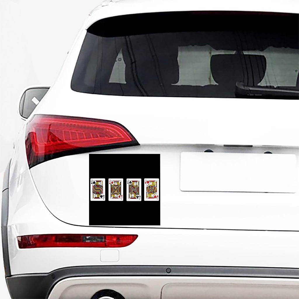 Four Jacks Playing Cards Print Car Sticker