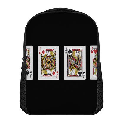 Four Jacks Playing Cards Print Casual Backpack