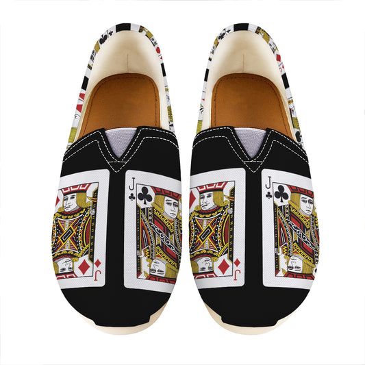 Four Jacks Playing Cards Print Casual Shoes
