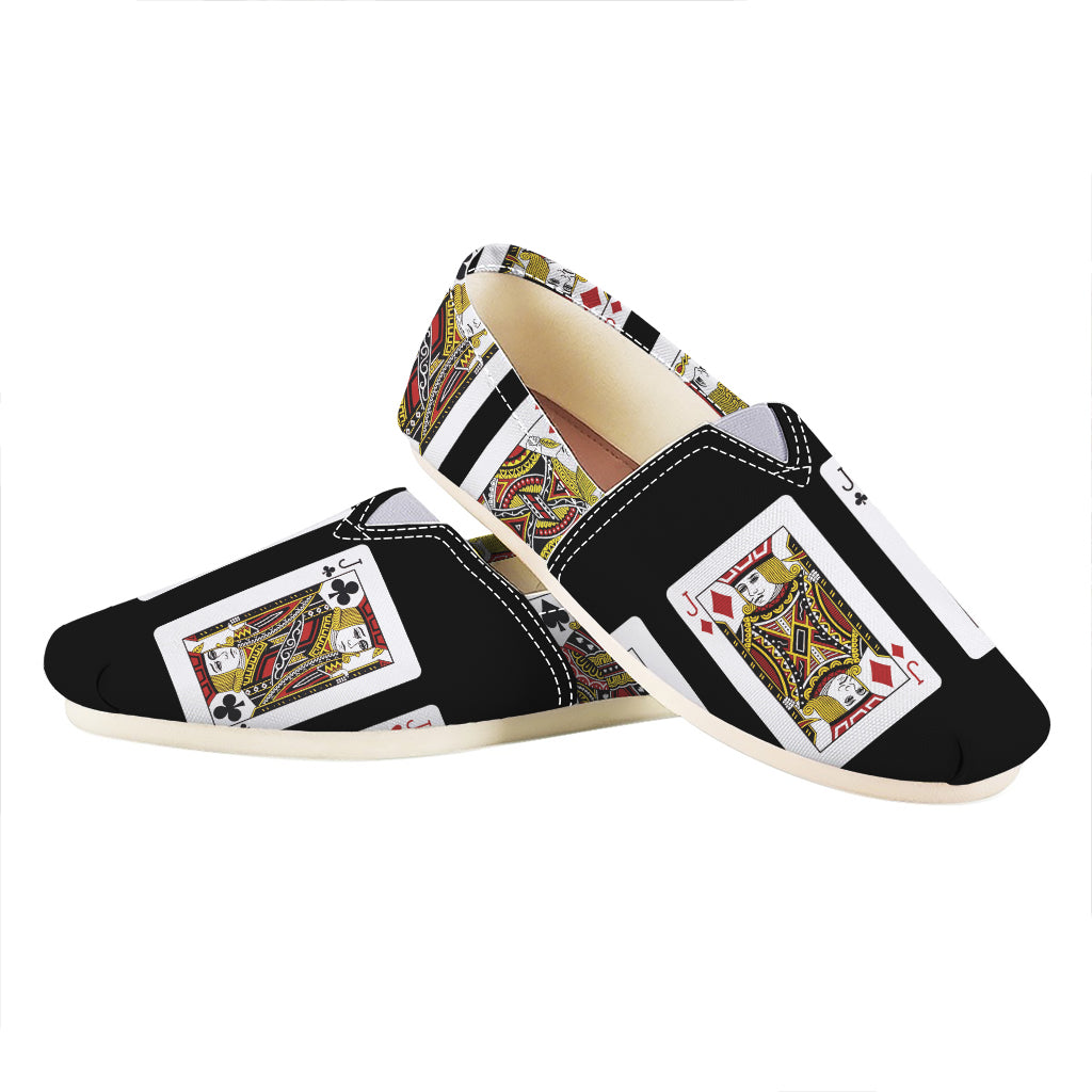 Four Jacks Playing Cards Print Casual Shoes